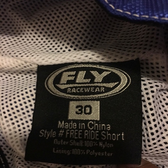 Fly Racewear Motorcross Men’s 30 Shorts Blue Black - Picture 5 of 5